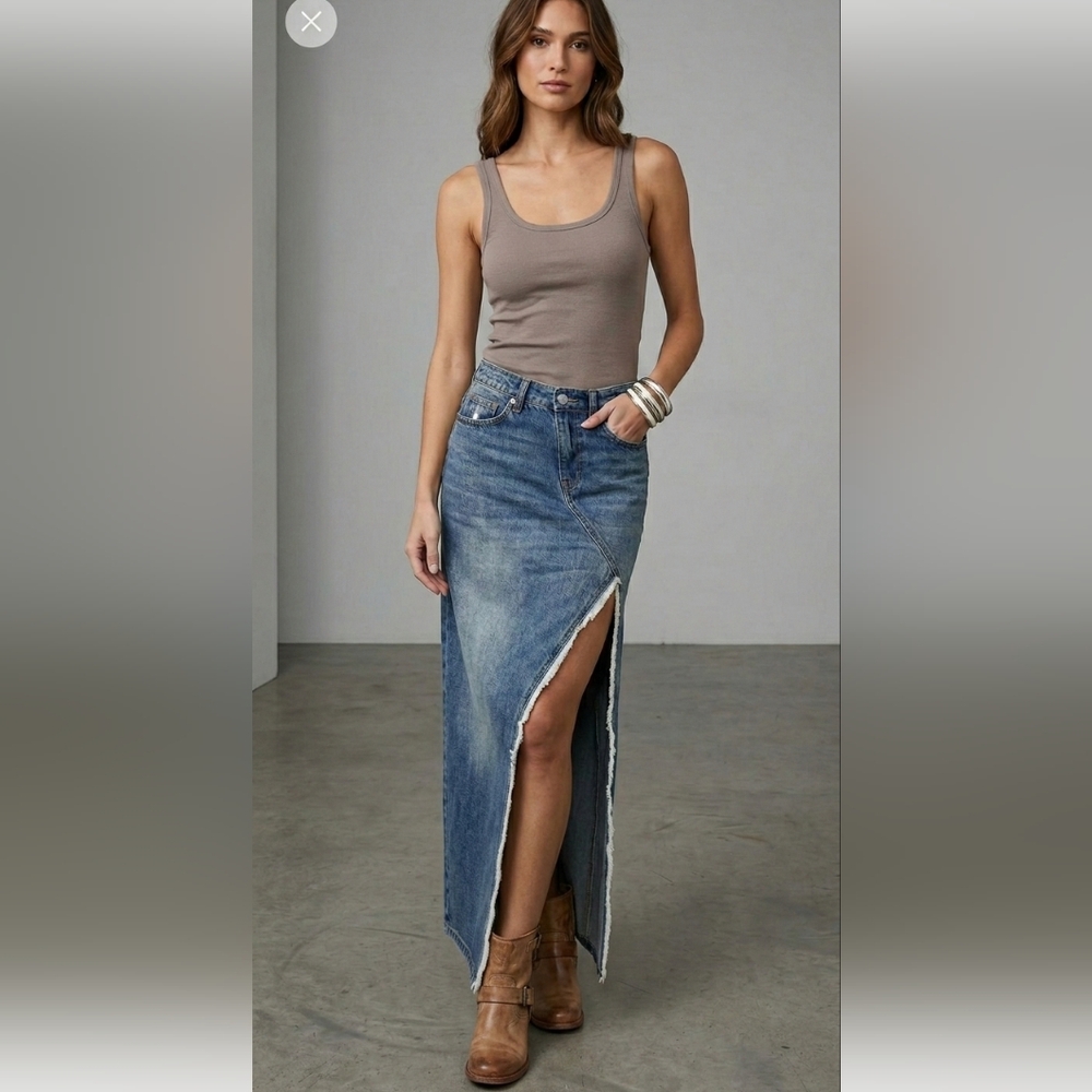 Signature8 Blue Denim Skirt